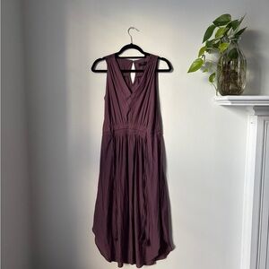 Tahari Purple High Low Sundress with V-Neck for Cocktail